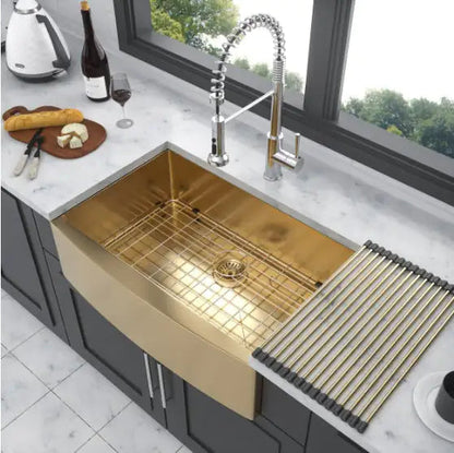 Stainless Steel Apron Front Farmhouse Sink - Prohibited On Amazon WEM Support (www.WEM.support)