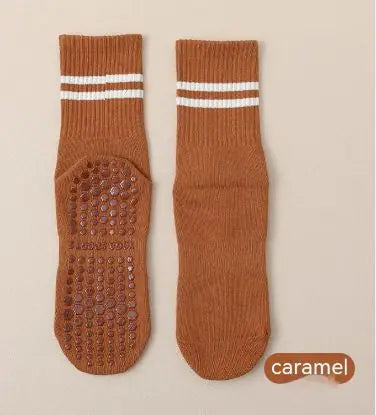 Mid-calf Pilates Socks with Grips HejK.com