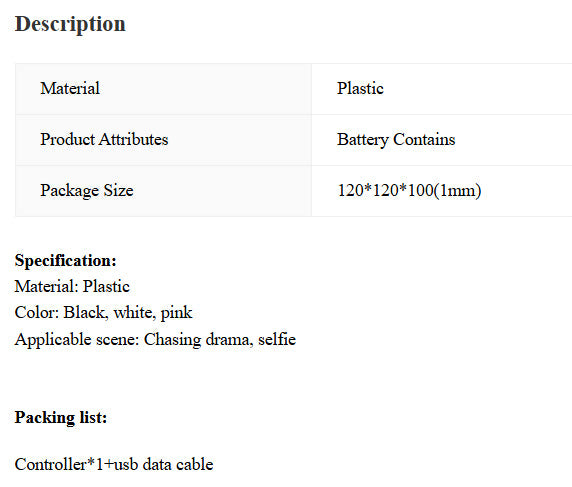 Mobile Phone Bluetooth Remote Control WEM Support (www.WEM.support)