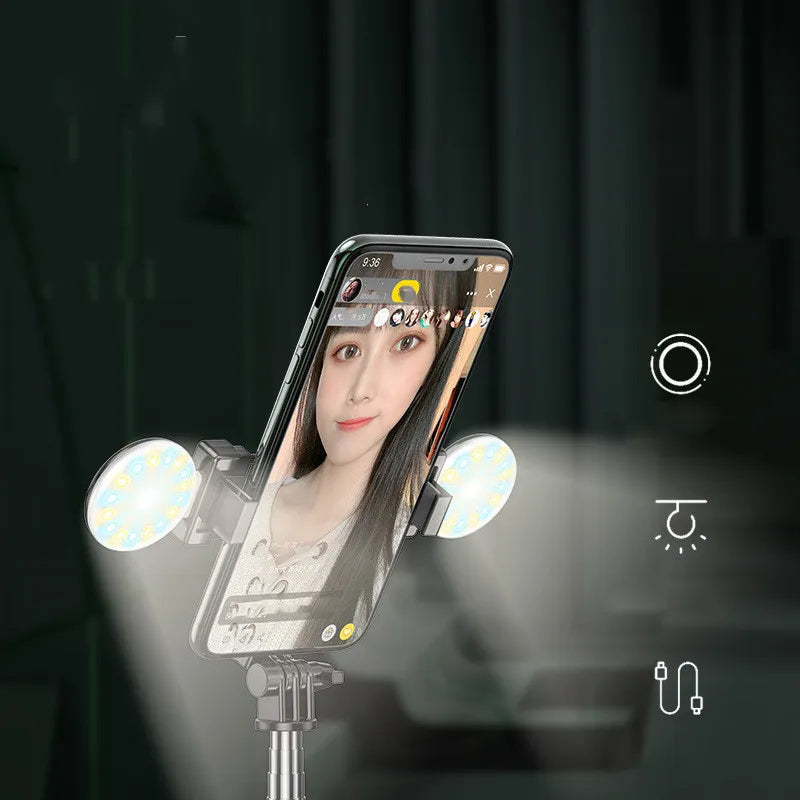 Mobile Phone Selfie Stick With Light WEM Support (www.WEM.support)