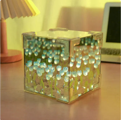 Bloom Cube 3D Tulip Night Light WEM Support (www.WEM.support)