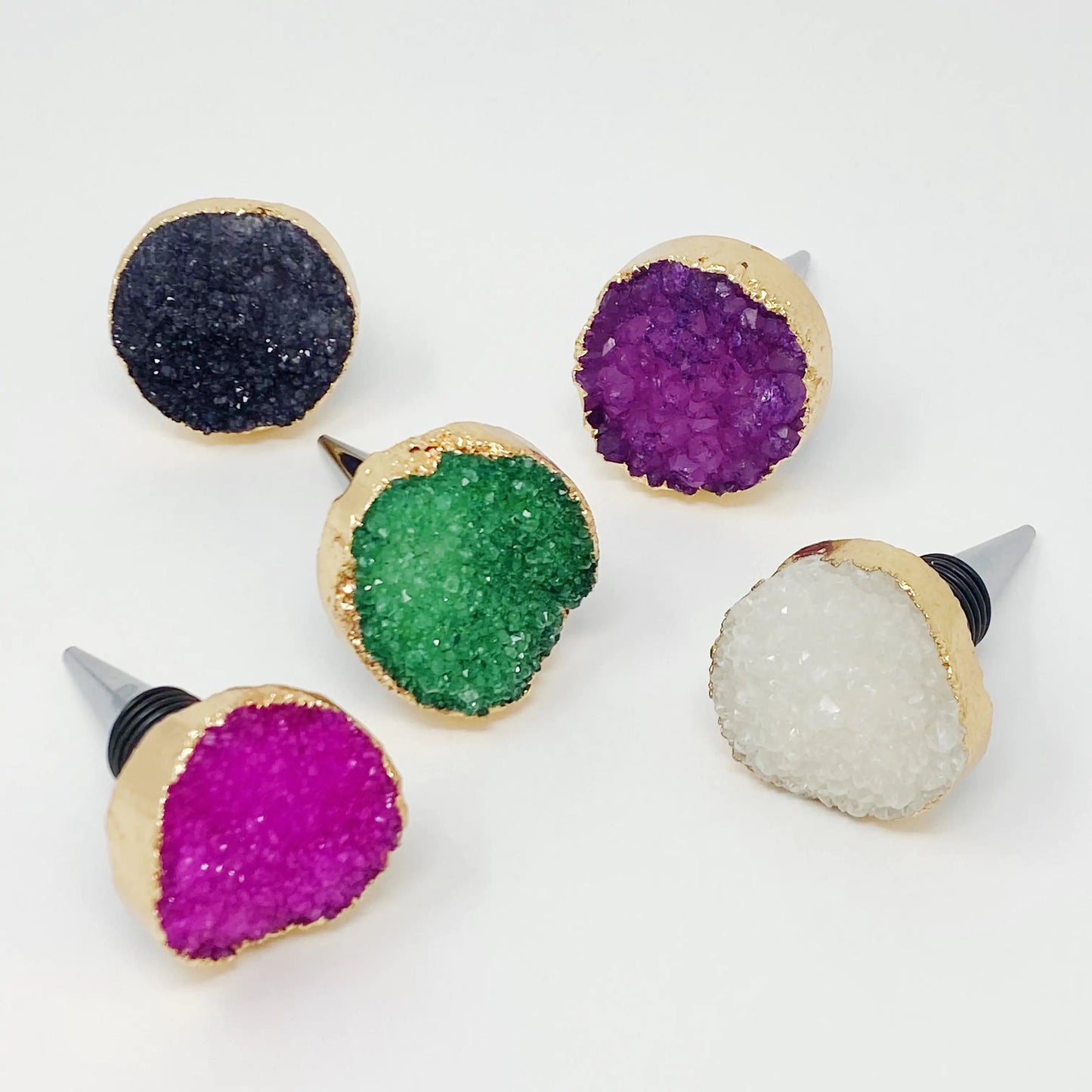 Crystal Mine Natural Stone Wine Stopper WEM Support (www.WEM.support)