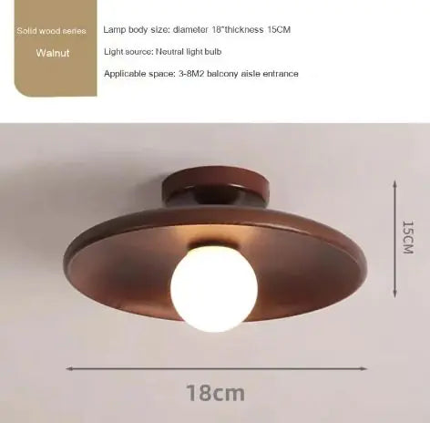 Wooden Round Ceiling Lamp WEM Support (www.WEM.support)