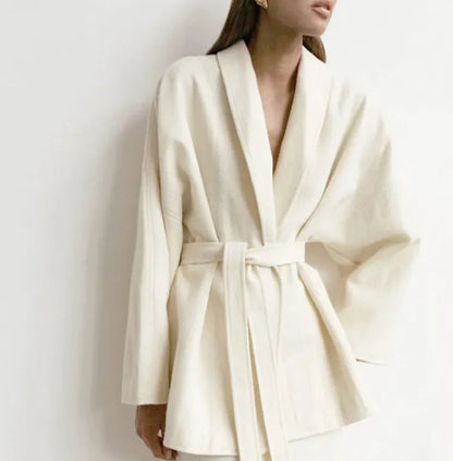 Women's Woolen Fleece Coat & Skirt Set WEM Support (www.WEM.support)