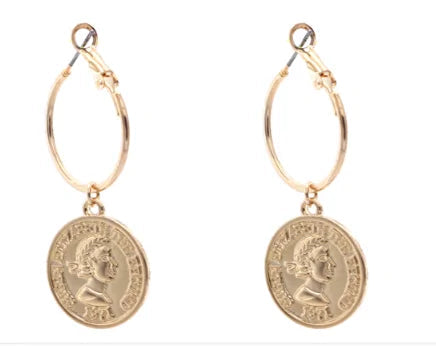 Vintage Medusa Zinc Alloy Earrings WEM Support (www.WEM.support)