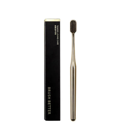 Gold-Plated Soft-Bristle Toothbrush WEM Support (www.WEM.support)