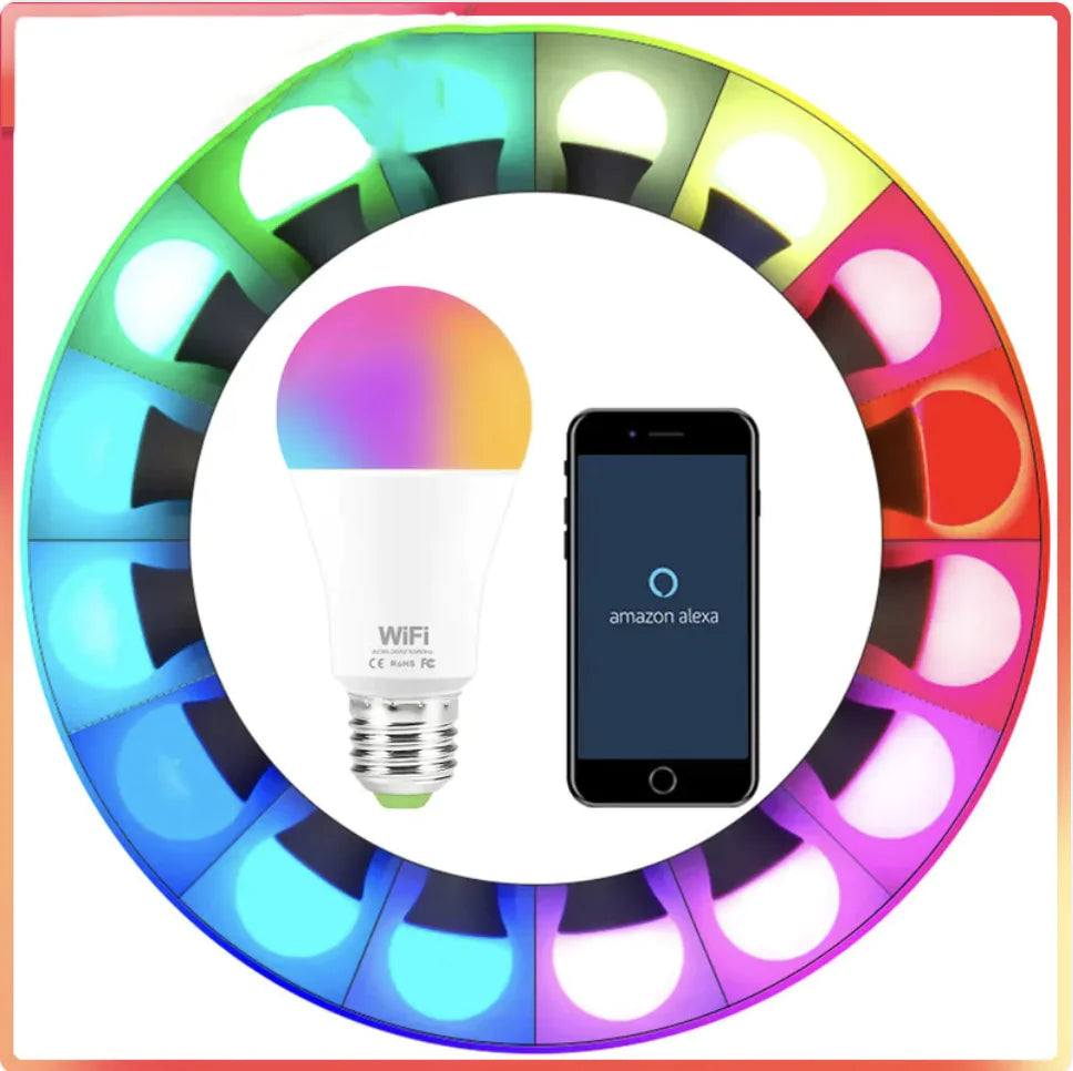 15W WiFi Smart RGB LED Light Bulb WEM Support (www.WEM.support)