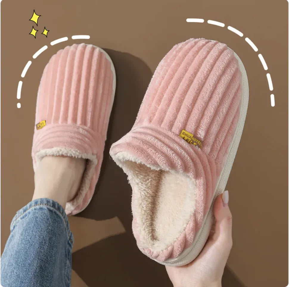 Warm Cotton Indoor Slippers - Non-Slip for Couples WEM Support (www.WEM.support)