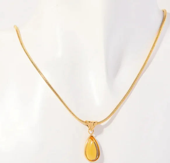 Blue Ocean Water Drop Necklace WEM Support (www.WEM.support)