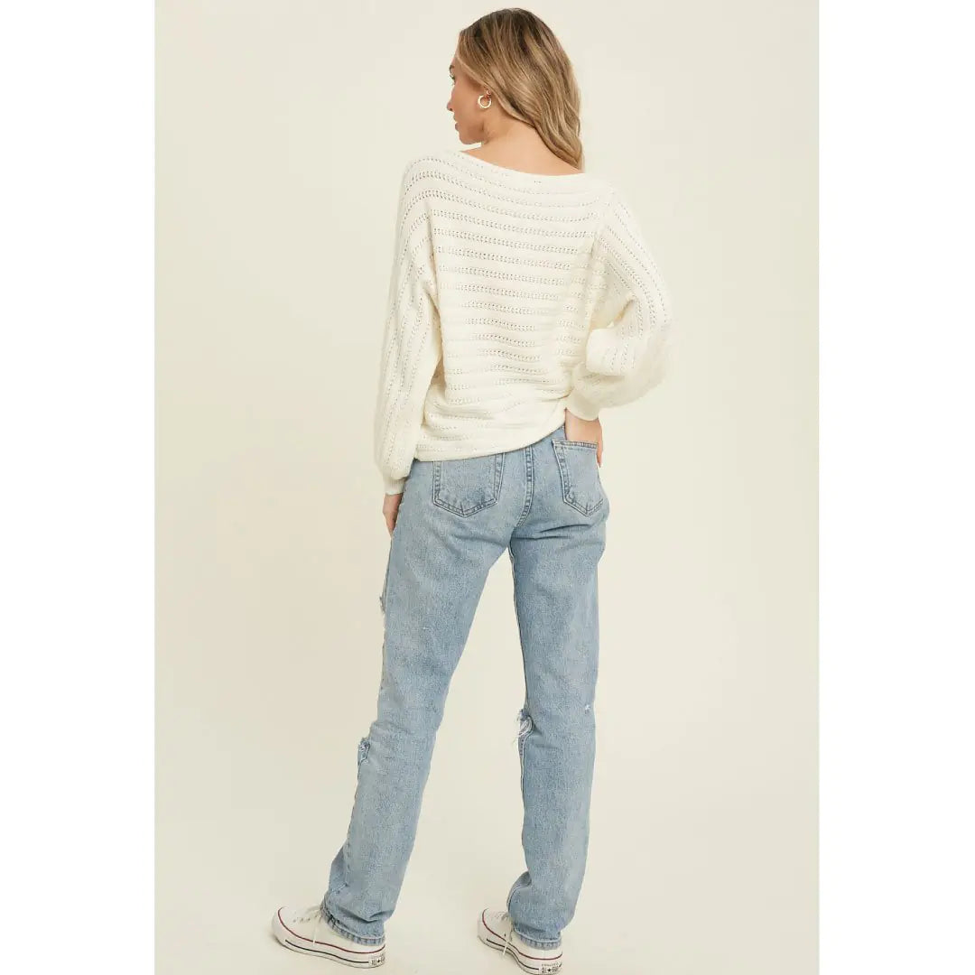 Textured Pullover Sweater WEM Support (www.WEM.support)