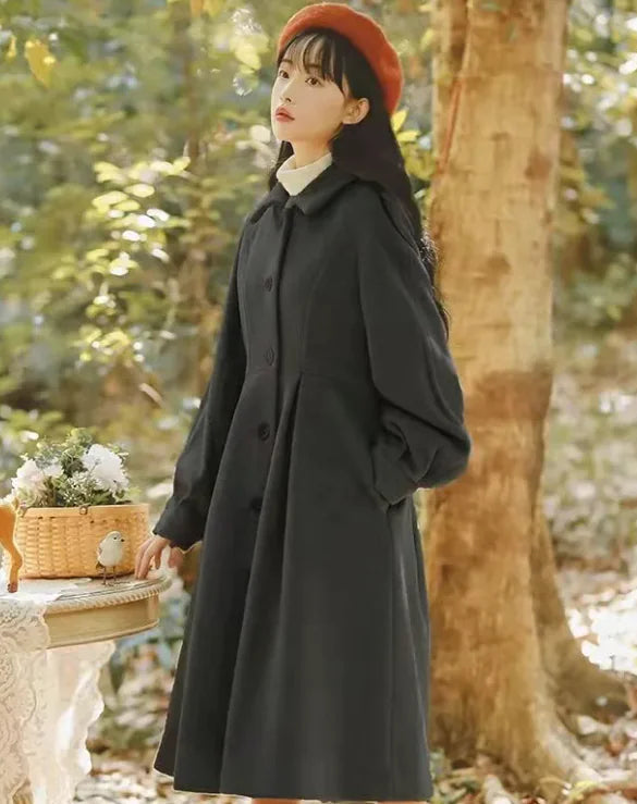 Women's Woolen Skirt Coat WEM Support (www.WEM.support)