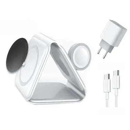3 in 1 Magnetic Wireless Charger WEM Support (www.WEM.support)