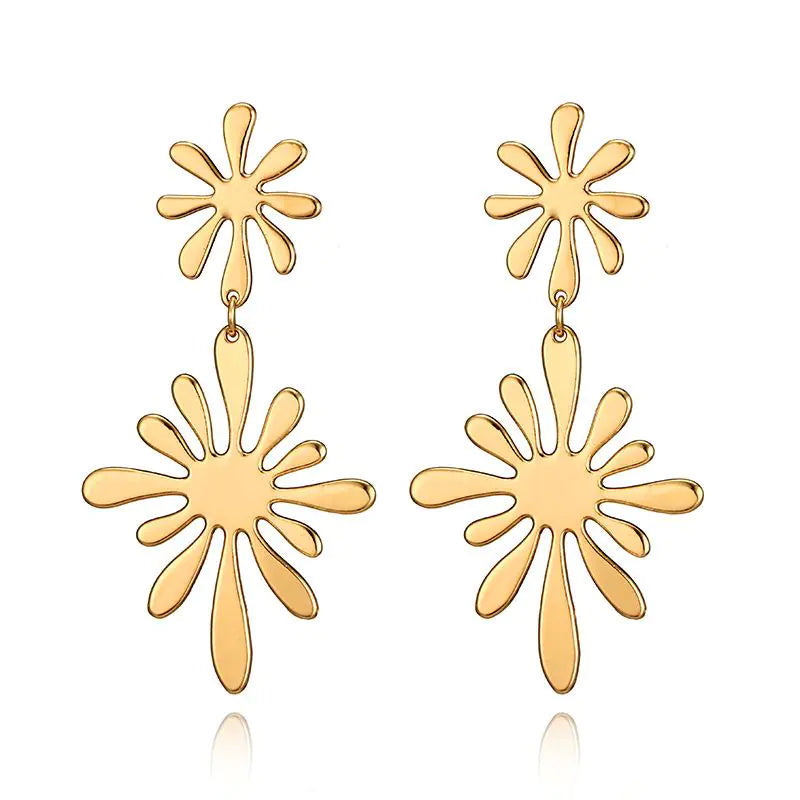 Double Flower Earrings WEM Support (www.WEM.support)