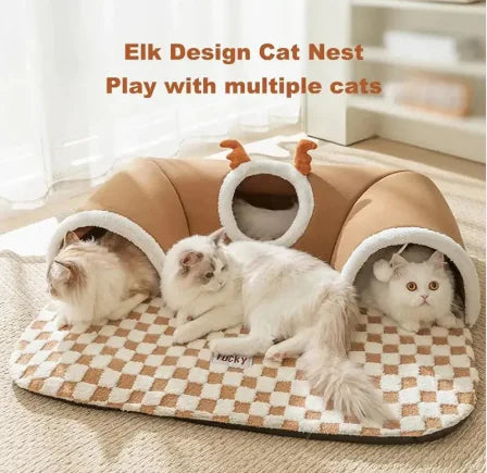 "Cozy Cat Play Tunnel