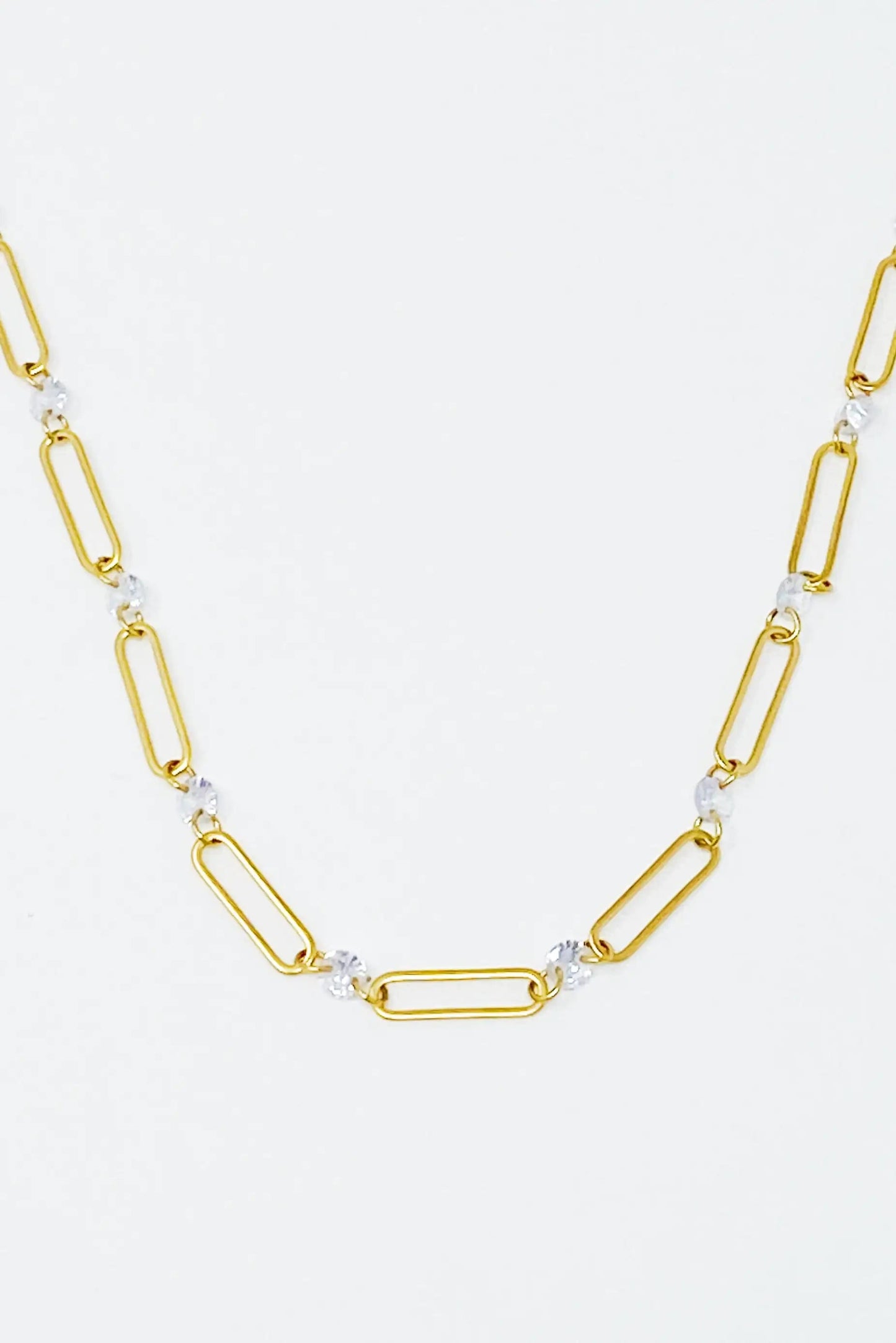 Crystal Linked Chain Necklace WEM Support (www.WEM.support)