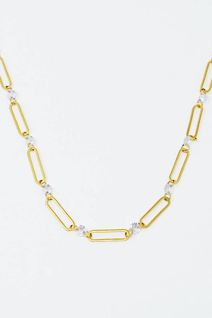 Crystal Linked Chain Necklace WEM Support (www.WEM.support)