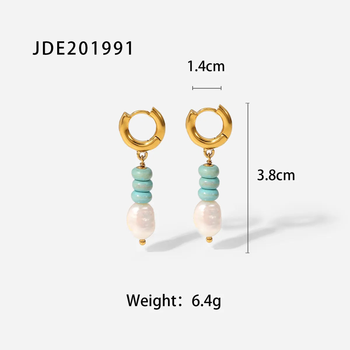 Fashionable Stainless Steel Pearl Earrings HejK.com