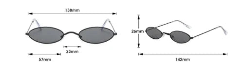 Narrow Small Round Sunglasses WEM Support (www.WEM.support)