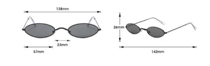 Narrow Small Round Sunglasses WEM Support (www.WEM.support)
