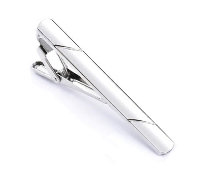 4PCS Mens Stainless Steel Tie Clip Necktie Bar Clasp Clamp Pin Gold Black Silver WEM Support (www.WEM.support)