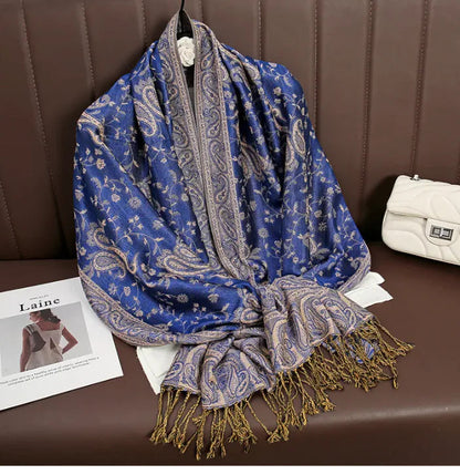 Cashmere Shawl – Women's Printed Warm Scarf WEM Support (www.WEM.support)