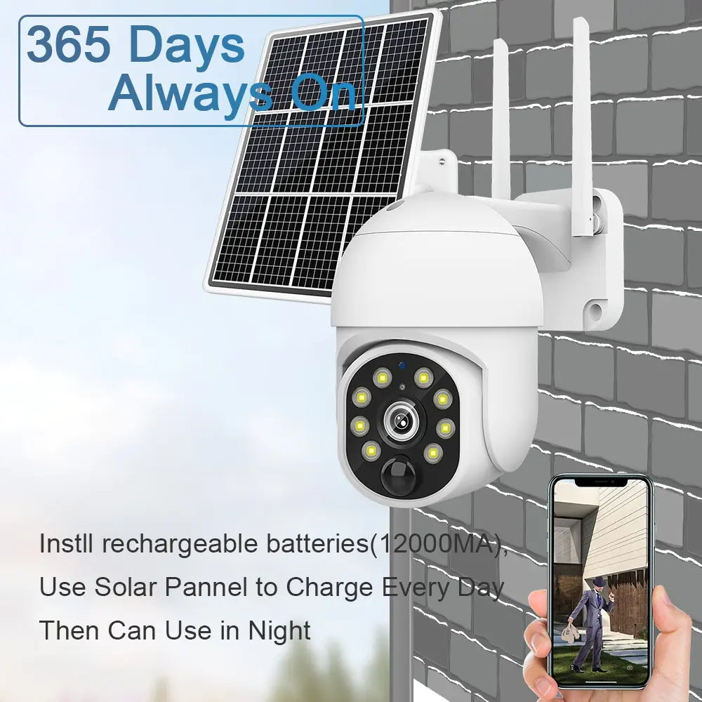 4G Solar Surveillance Camera Waterproof WEM Support (www.WEM.support)