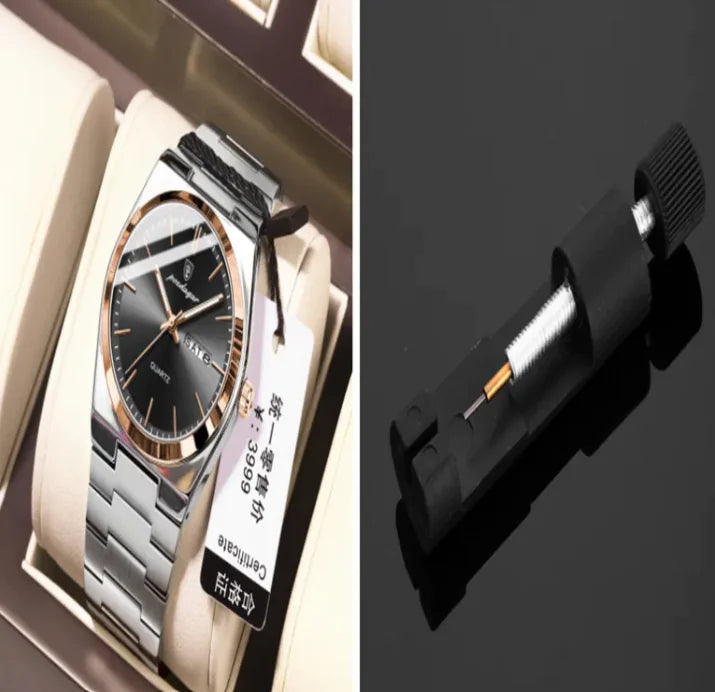 SlimLine Waterproof Quartz Watch WEM Support (www.WEM.support)