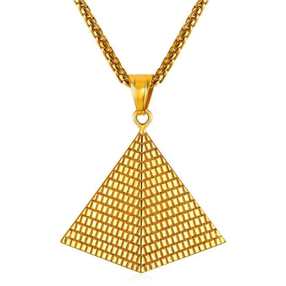 Egyptian Pyramid Pendant Charm Necklace WEM Support (www.WEM.support)