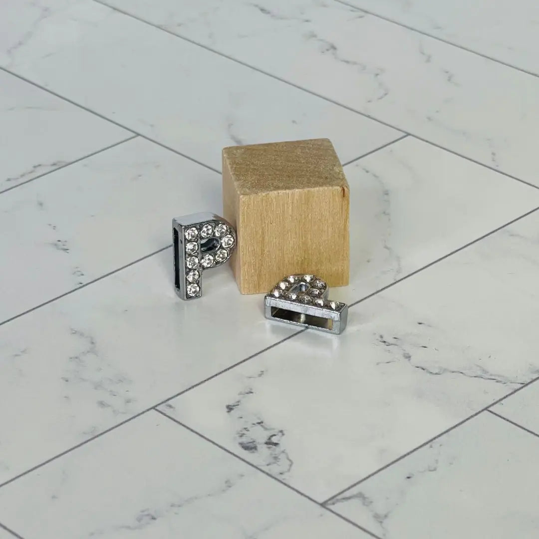 Pavé Letters -Silver Charms WEM Support (www.WEM.support)