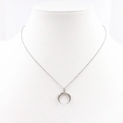 Moon Necklace Stainless Steel WEM Support (www.WEM.support)