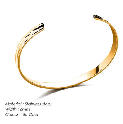 Men's Stainless Steel Open Bracelet HejK.com