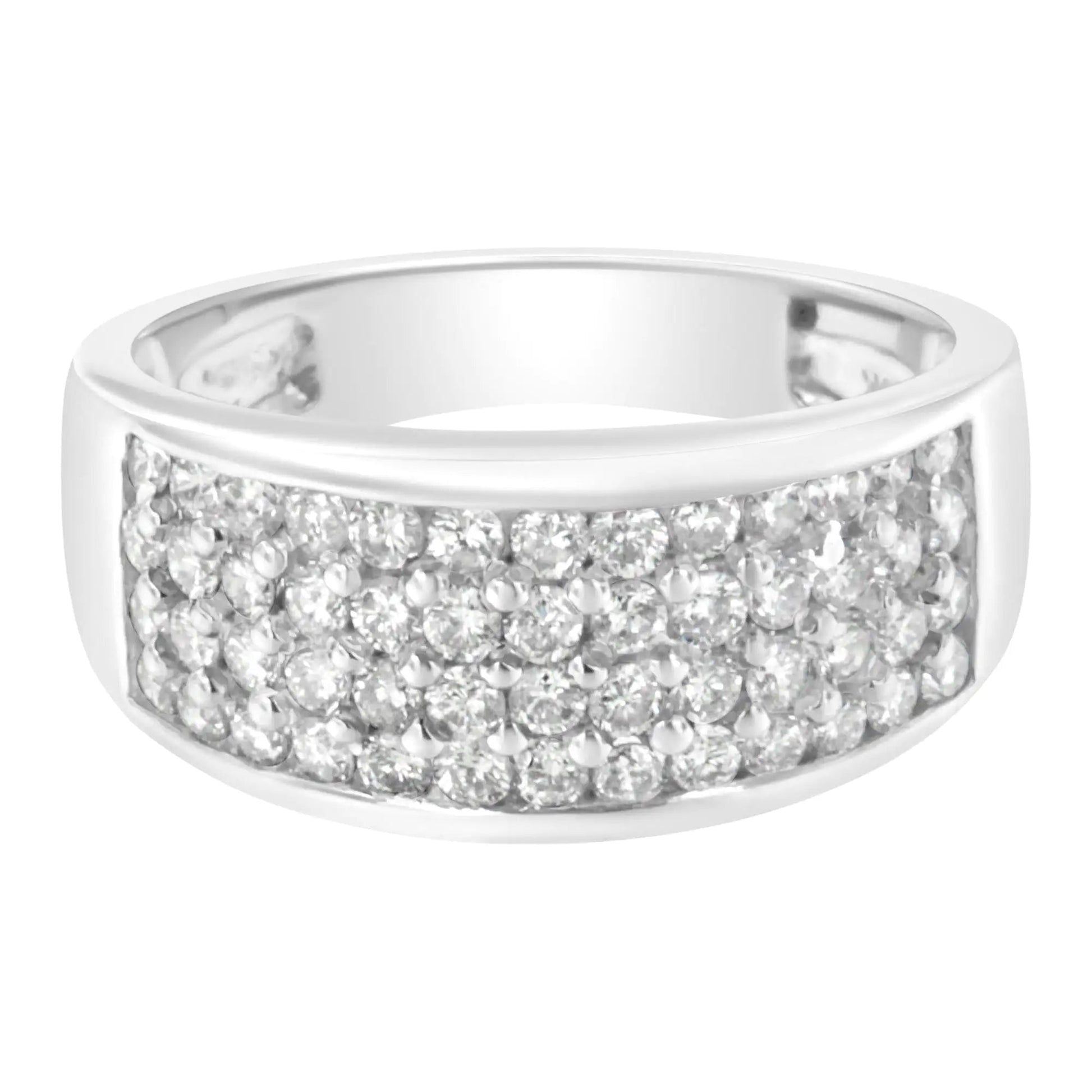14K White Gold Round Cut Diamond Ring (1.0 Cttw, H-I Color, SI2-I1 Clarity) WEM Support (www.WEM.support)