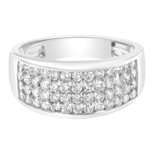14K White Gold Round Cut Diamond Ring (1.0 Cttw, H-I Color, SI2-I1 Clarity) WEM Support (www.WEM.support)