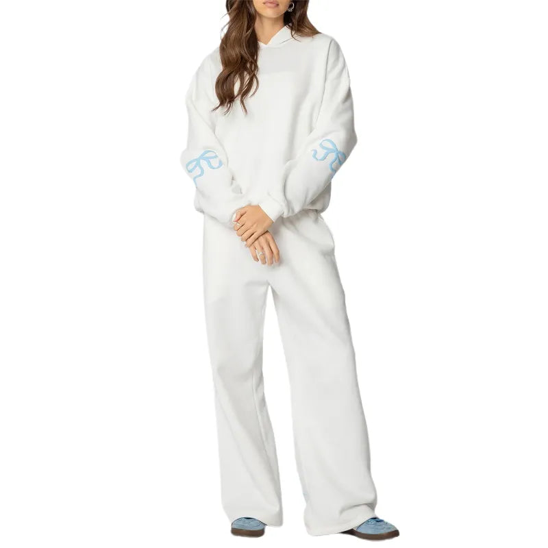 Fleece Hoodie Casual Sports Two-piece Set WEM Support (www.WEM.support)