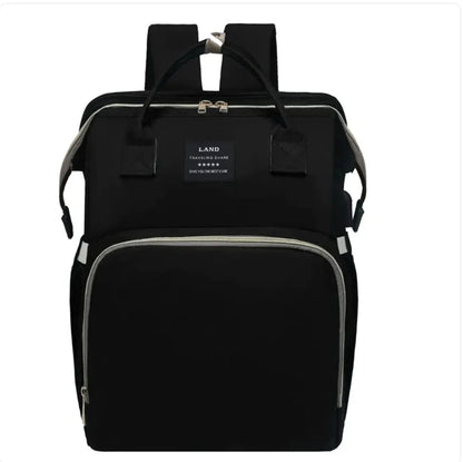 Multifunctional Maternity Diaper Backpack with Removable Mosquito Net and Baby Crib WEM Support (www.WEM.support)