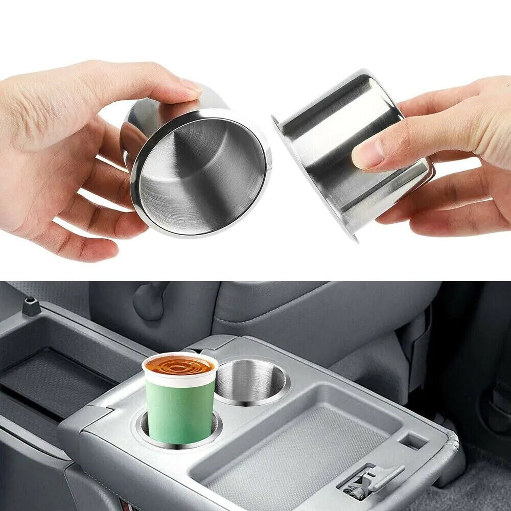 Universal Stainless Steel Cup Drink Holders for Car Boat Truck Marine Camper RV WEM Support (www.WEM.support)