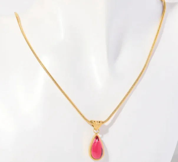 Blue Ocean Water Drop Necklace WEM Support (www.WEM.support)