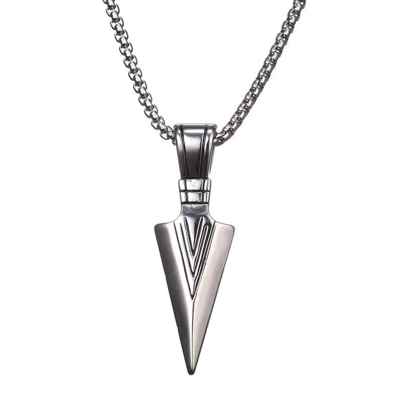 Arrow Head Pendant Long Chain Necklaces WEM Support (www.WEM.support)