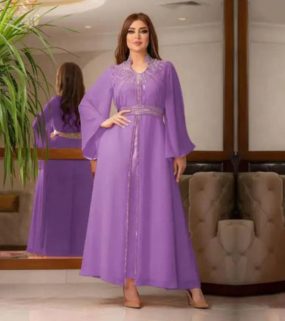Women's Temperament And Fashion Hot Drill Long-sleeved Dress WEM Support (www.WEM.support)