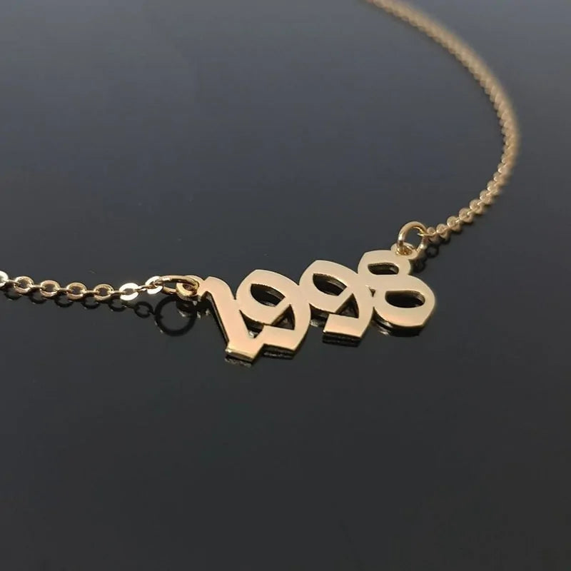1987-2001 Birth Year Personalized Necklace WEM Support (www.WEM.support)