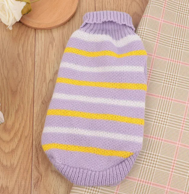 Multi Color Knitting Cat Sweater Lapel Casual HejK.com