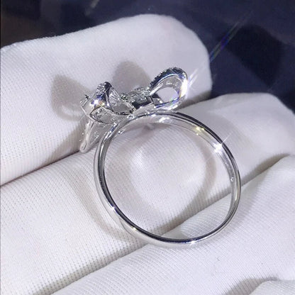 Handmade Bowknot Silver Ring WEM Support (www.WEM.support)