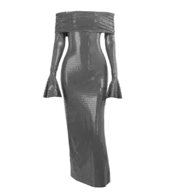 Sparkling Off-Shoulder Dress WEM Support (www.WEM.support)