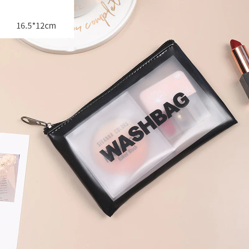 Transparent Makeup and Wash Bag Set WEM Support (www.WEM.support)