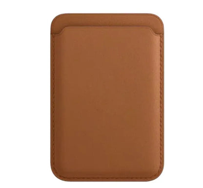 MagSafe Leather Card Case - Compatible with Apple, Magnetic Back Protective Case WEM Support (www.WEM.support)