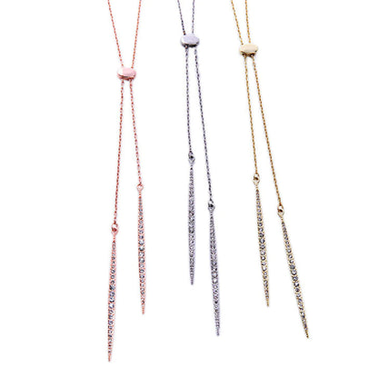 Slim Lariat Necklace WEM Support (www.WEM.support)