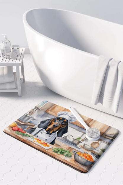 Black and Tan Coonhound The Chef Memory Foam Kitchen Mat WEM Support (www.WEM.support)