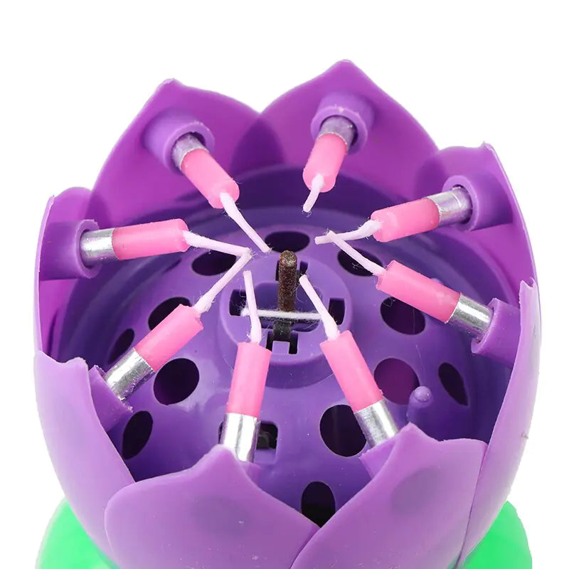 Vela de Aniversário Musical de Lótus WEM Support (www.WEM.support)