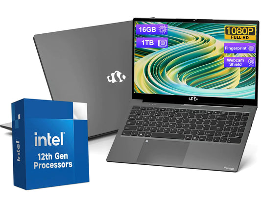 15.6 FHD Laptop Win 11 Laptop Intel 12th Gen N100(Beat i3 1115G4) 16GB RAM 1TB SSD WiFi 6 BT5.2 USB3.0 Type_C Laptop Computer with Fingerprint Login Backlit Keyboard for Student and Business