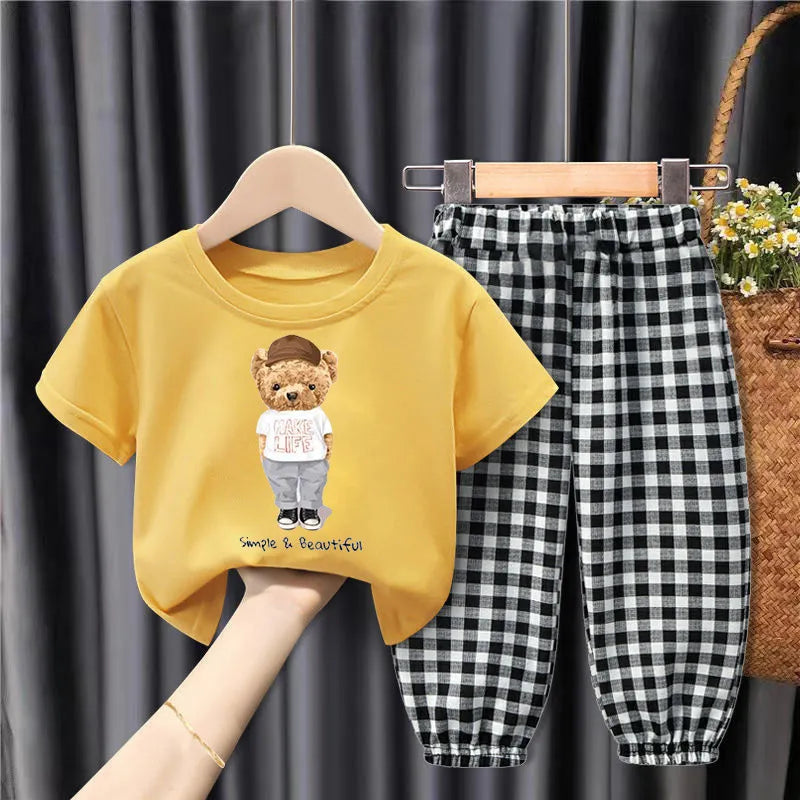 Children's Loose Plaid Two-Piece Suit HejK.com Marketplace LLC